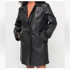 deadwood kara recycled leather coat